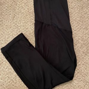 Crop maternity black leggings